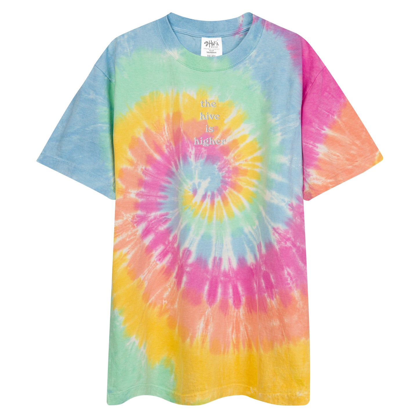 THE HIVE IS HIGHER Oversized tie-dye t-shirt